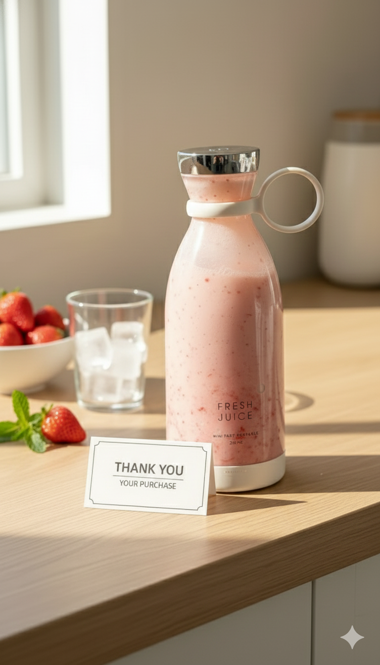 Travel Portable Mini Juice Blender – Fresh Juice Anytime, Anywhere