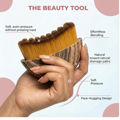 BRANDOME GlowSculpt™ Facial Brush – Lymphatic Drainage & Face Sculpting Tool