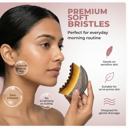 BRANDOME GlowSculpt™ Facial Brush – Lymphatic Drainage & Face Sculpting Tool
