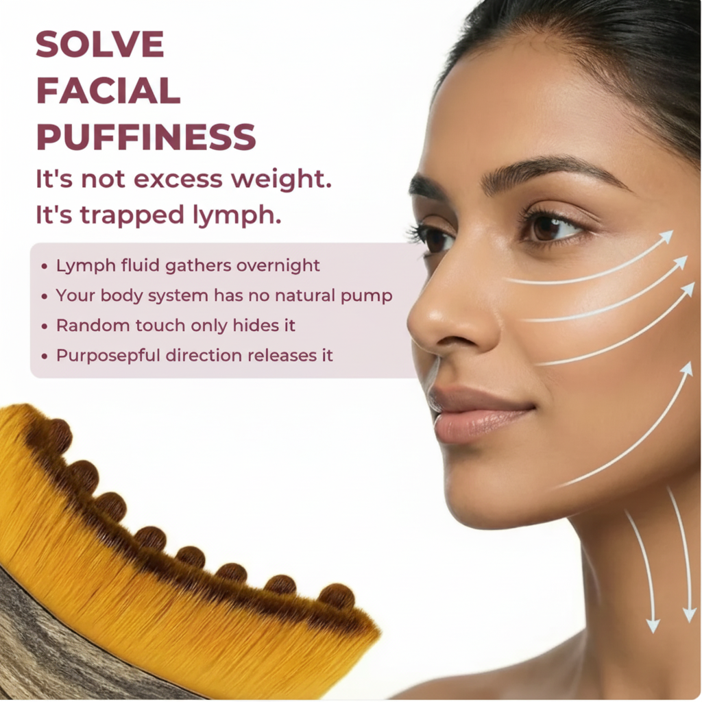 BRANDOME GlowSculpt™ Facial Brush – Lymphatic Drainage & Face Sculpting Tool